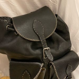 Fendi Selleria Backpack leather Black